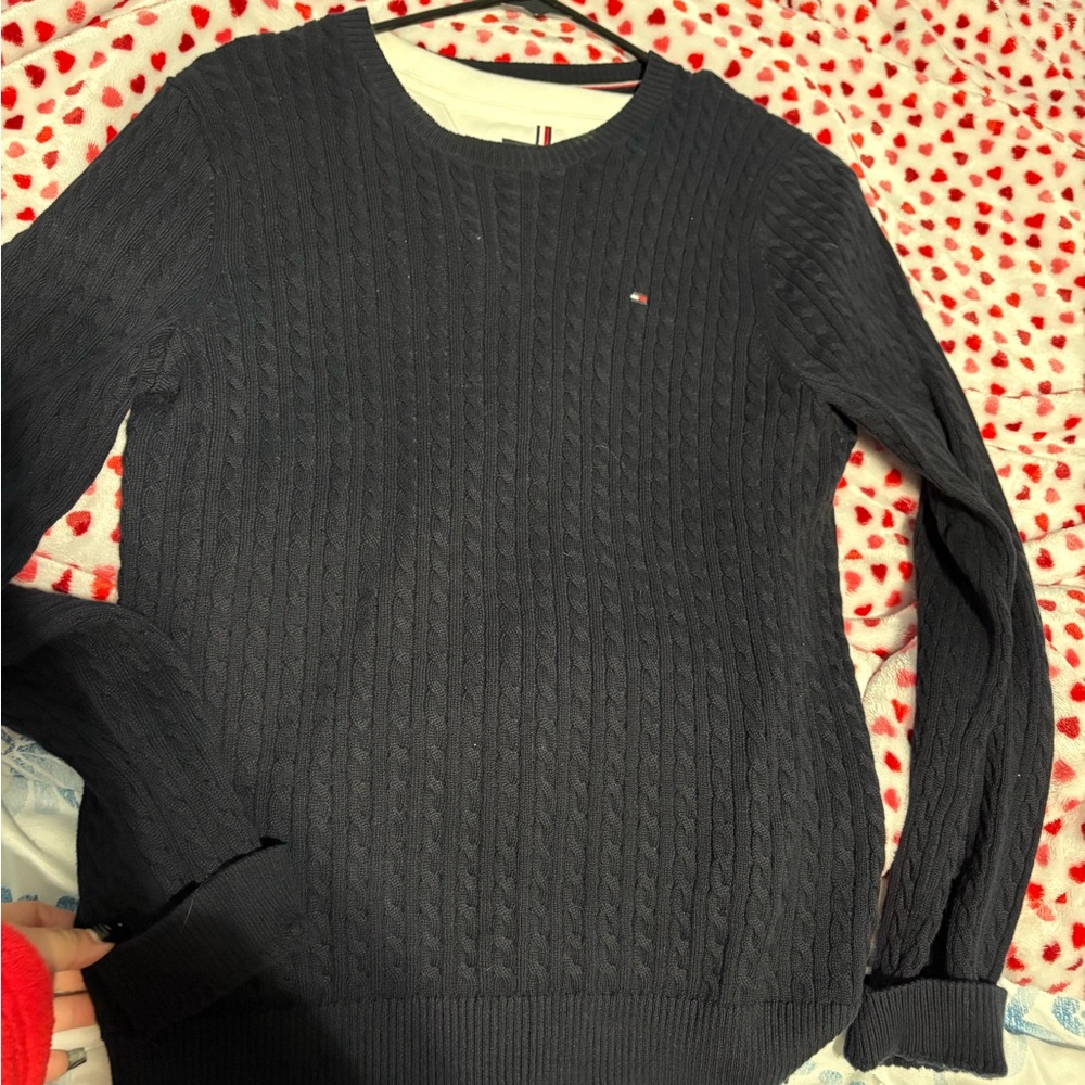 Tommy Hilfiger Women's Navy Crewneck Sweater